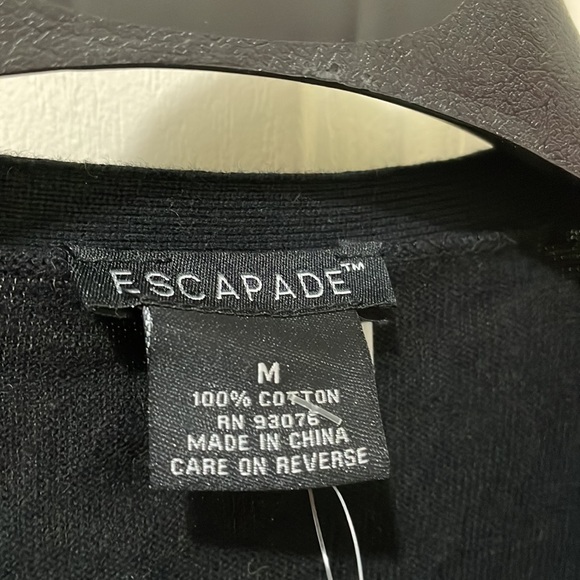 Escapade black long sleeve cardigan (sz m) - Picture 2 of 6